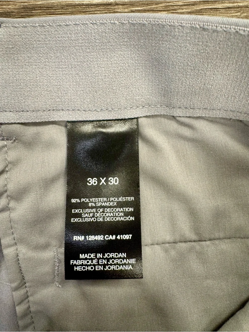 NWT Greg Norman 4-Way Stretch Tech Golf Pants Steel Gray 36x30